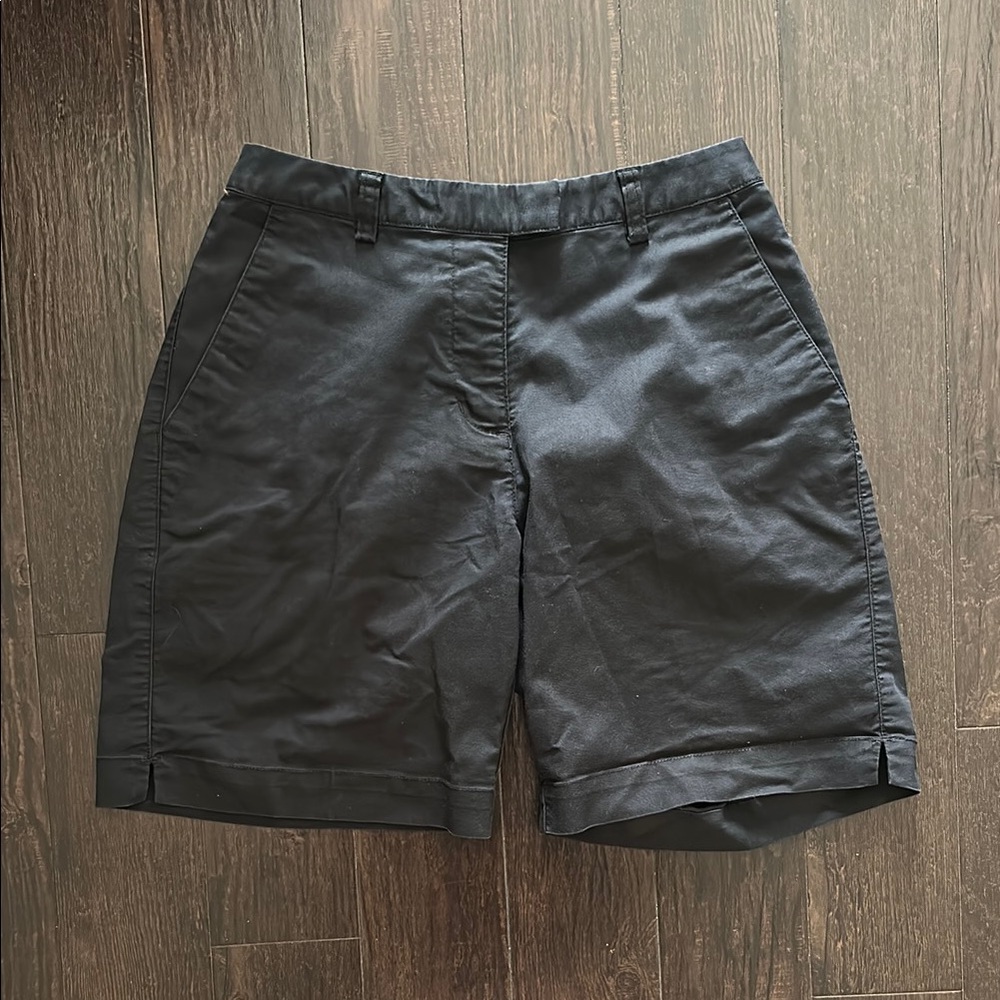 adidas Flat Front Charcoal Shorts Relaxed Fit